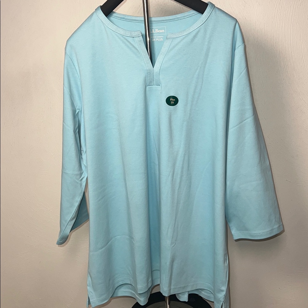 L.L. Bean Sky Blue Casual Top